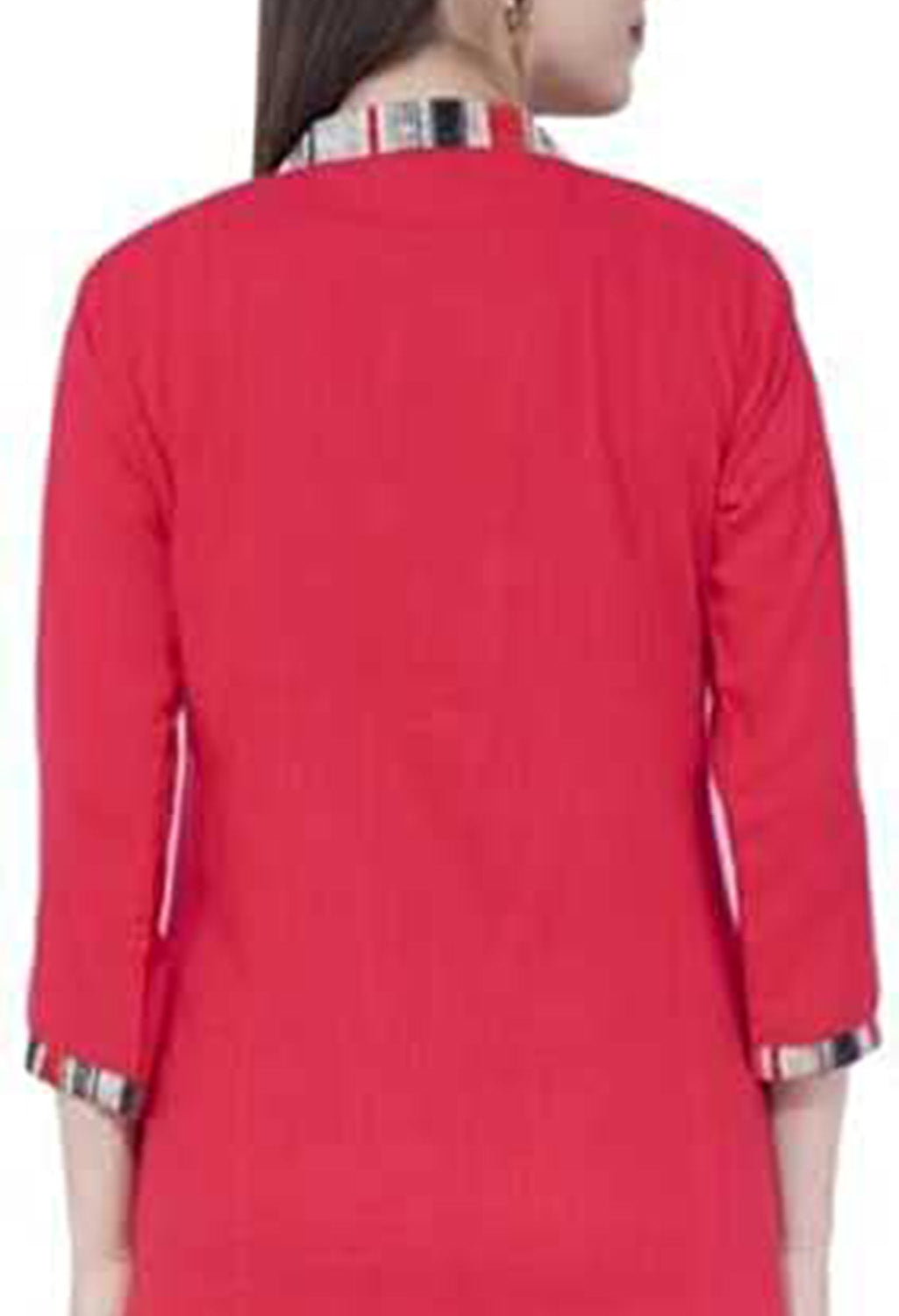 Women's Kurta and Palazzo Set Cotton Blend Color- Red