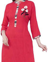 Women's Kurta and Palazzo Set Cotton Blend Color- Red