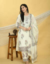 Gota Patti Cotton Printing Straight Kurta Pant Set