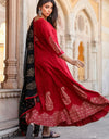 Printed Anarkali Kurta, Bottom & Dupatta Set