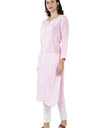 Lucknowi Hand-Embroidery Chikankari Organic Cotton Kurta Set
