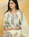 Gota Patti Cotton Printing Straight Kurta Pant Set