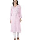 Lucknowi Hand-Embroidery Chikankari Organic Cotton Kurta Set