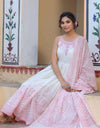 Organic Embroidered Cotton Kurta Kurti Set with Beautiful Mirror Work Summer Pink