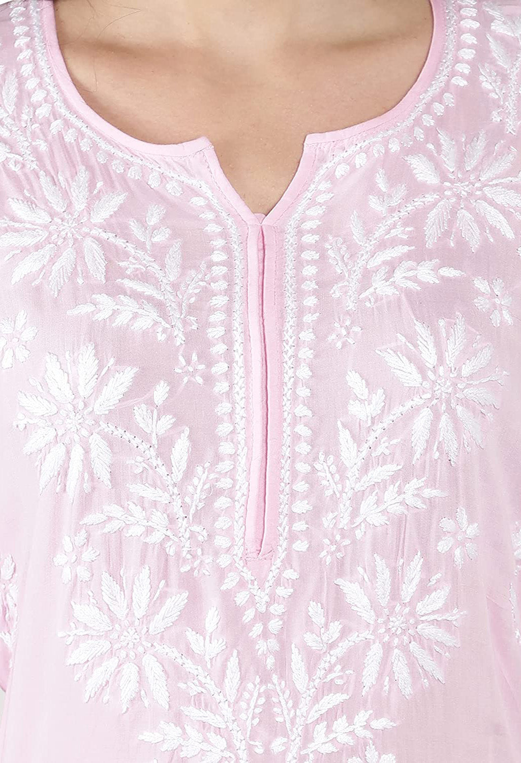 Lucknowi Hand-Embroidery Chikankari Organic Cotton Kurta Set