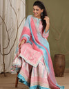 Gotta Patti Sharara Set with Potli- Pink