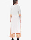Women's Kurta and Pant Set Cotton Silk, Color- White