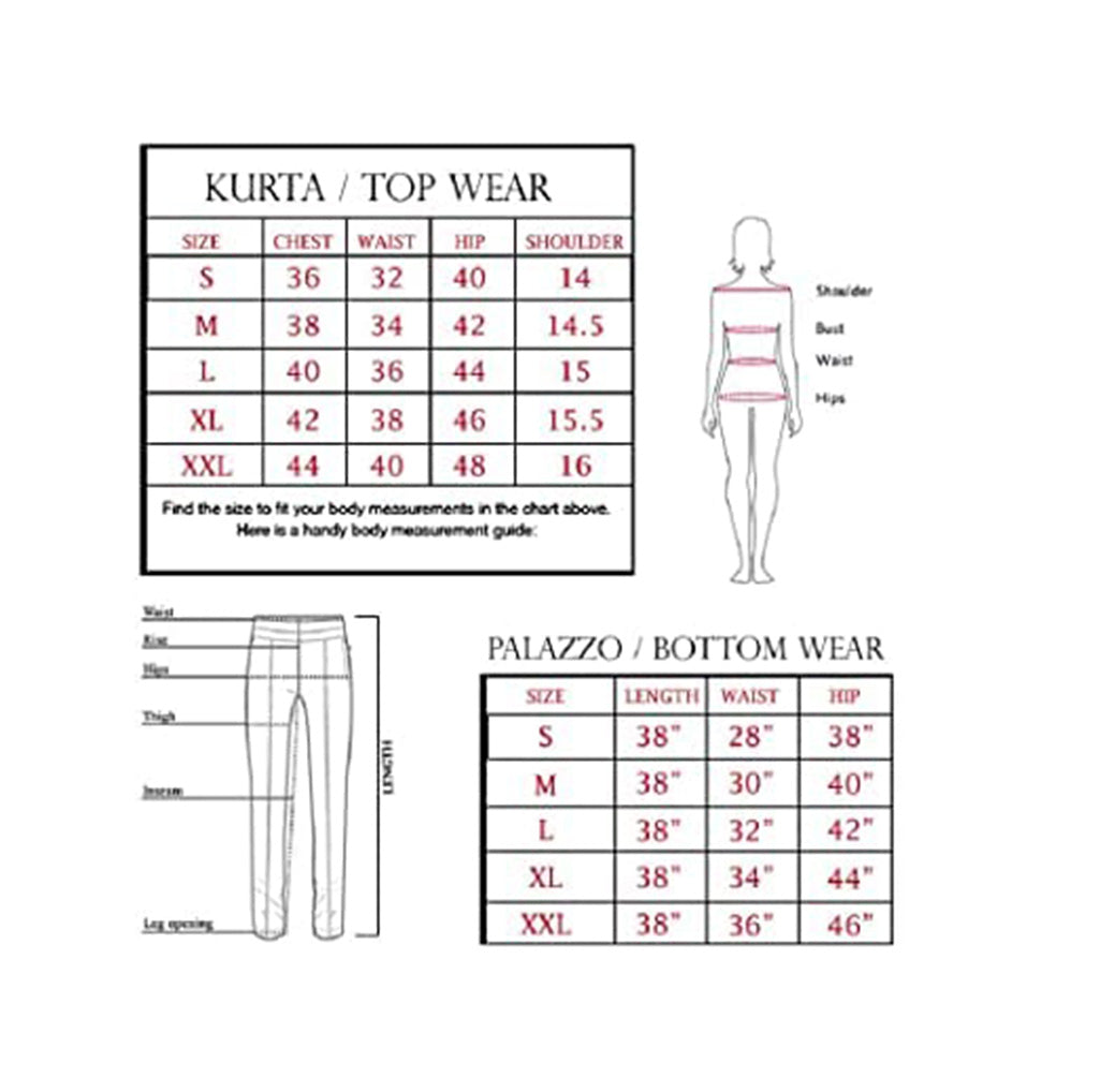 Women's Kurta and Sharara Set Cotton Silk