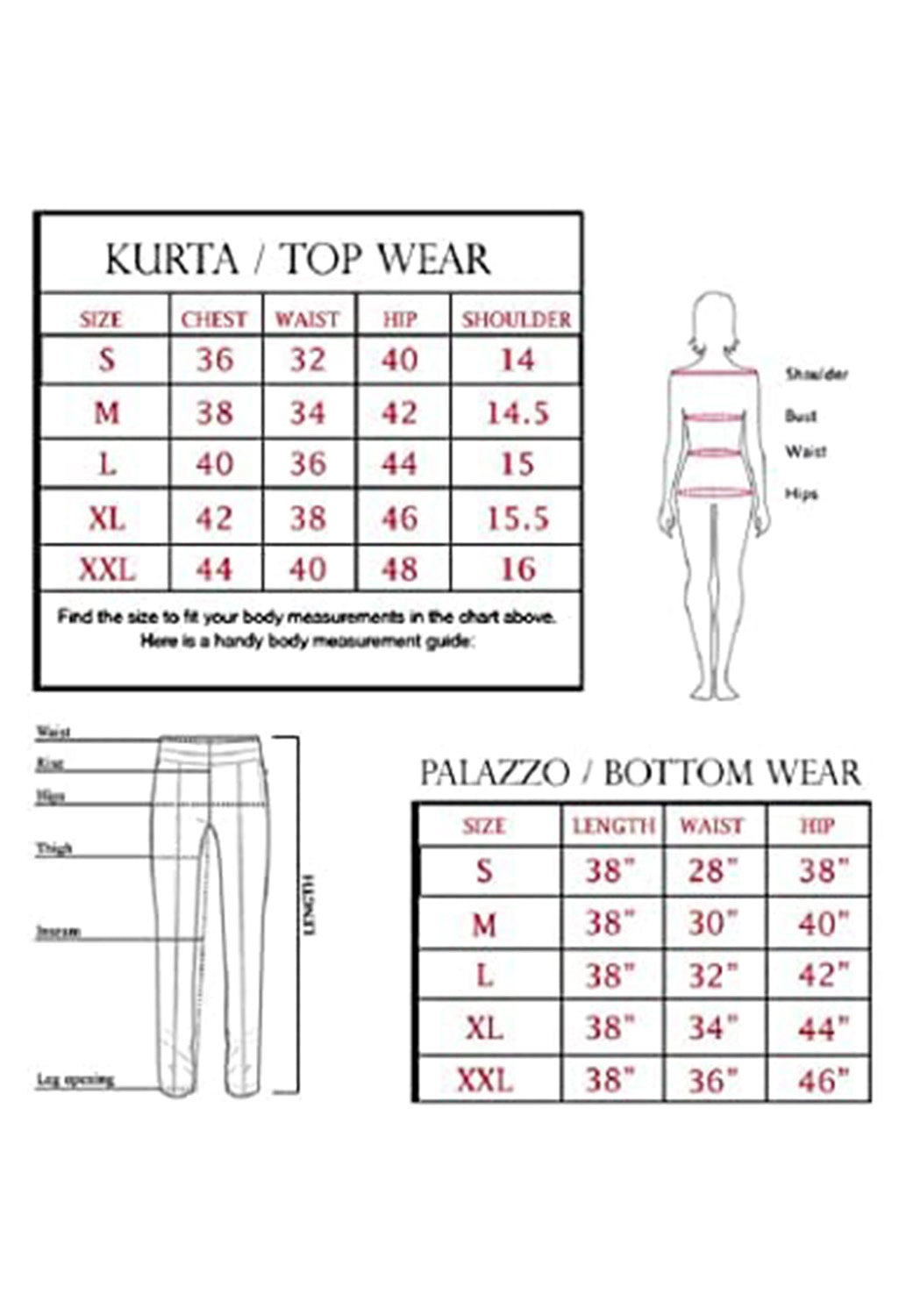 Embroidered Kurta, Palazzo & Dupatta Set