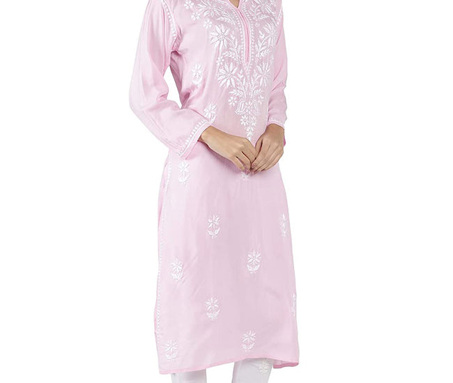 Lucknowi Hand-Embroidery Chikankari Organic Cotton Kurta Set