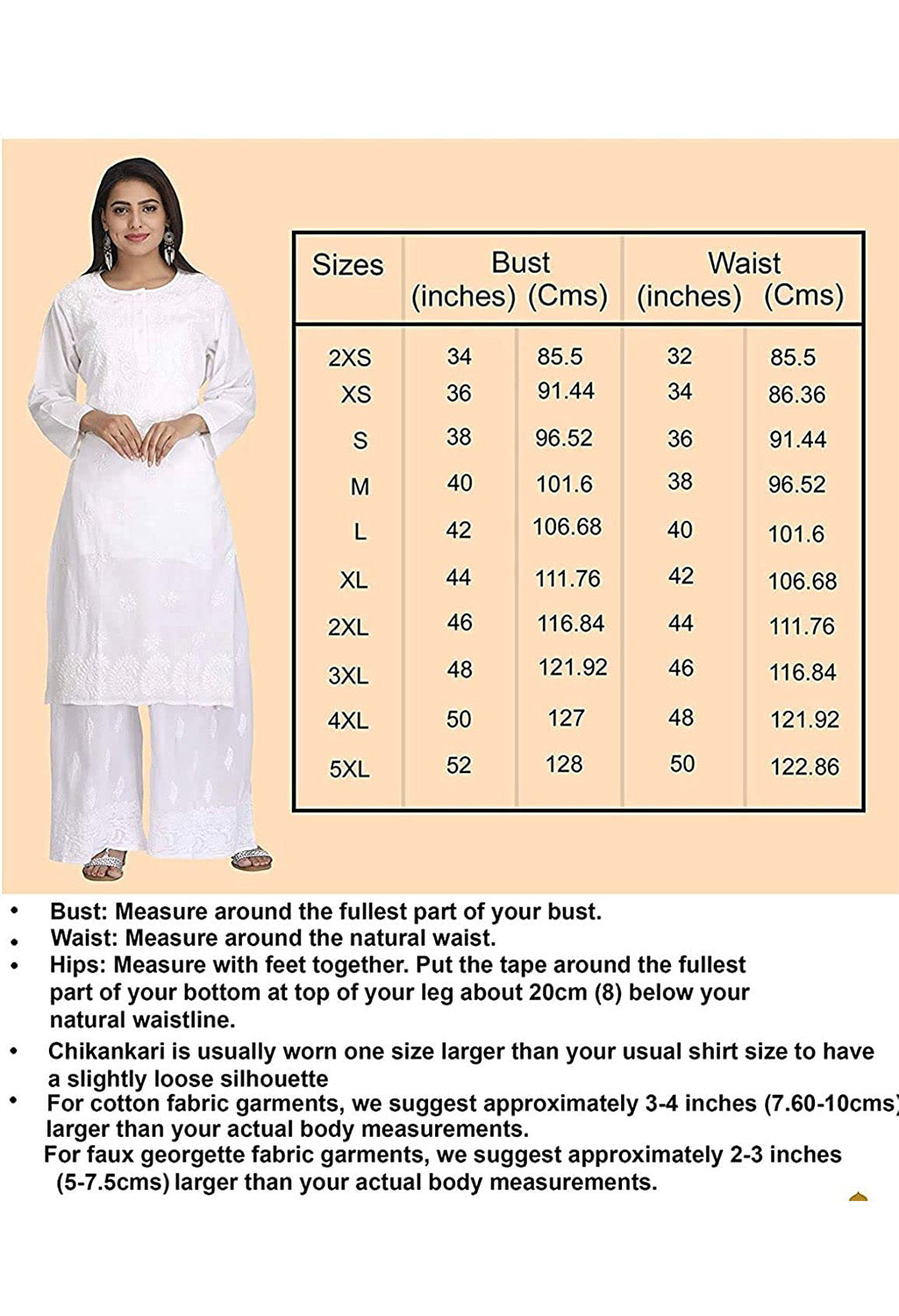 Lucknowi Hand-Embroidery White Cotton Chikankari Kurta Set