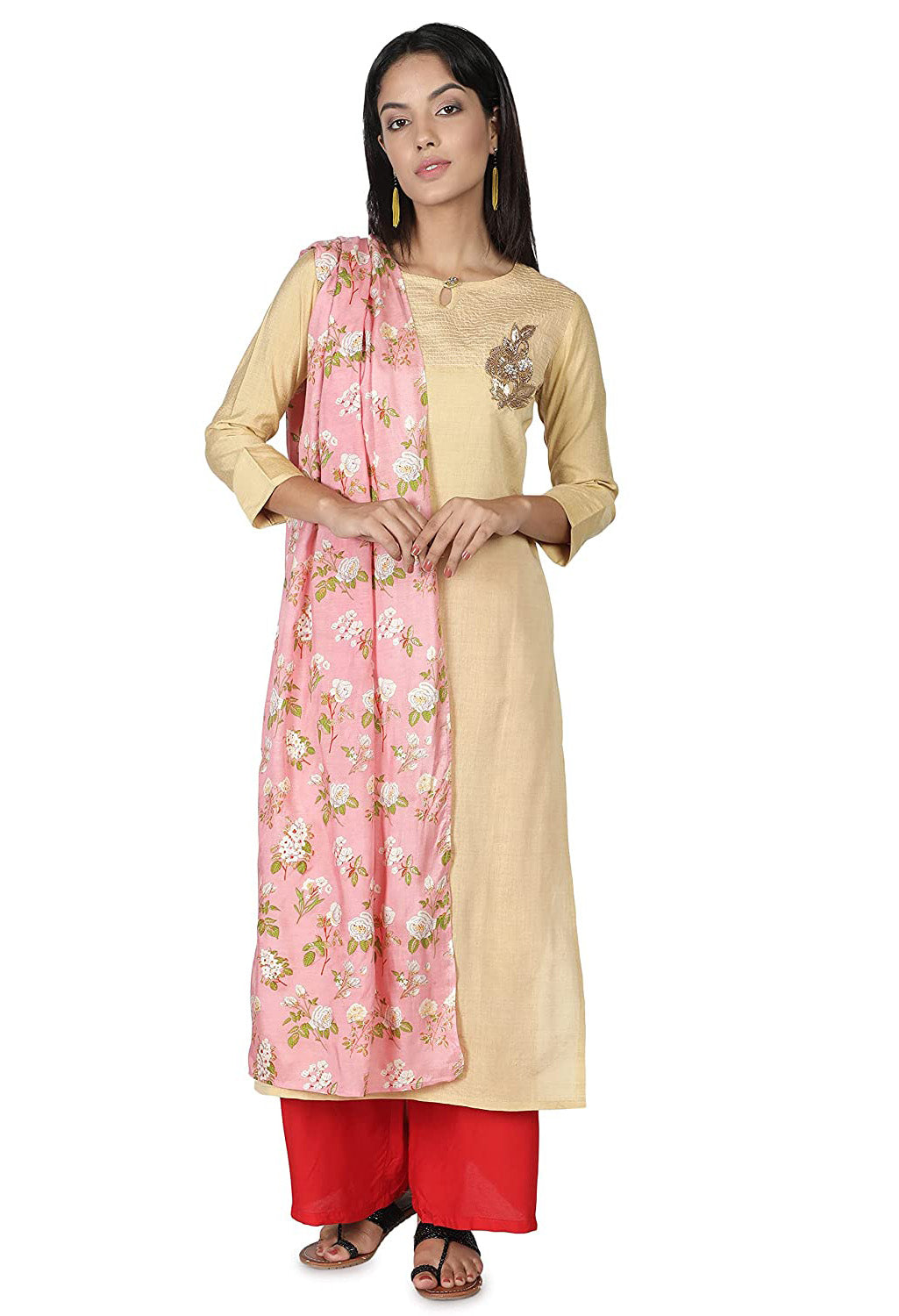 Women's Kurta and Sharara Set Cotton Silk