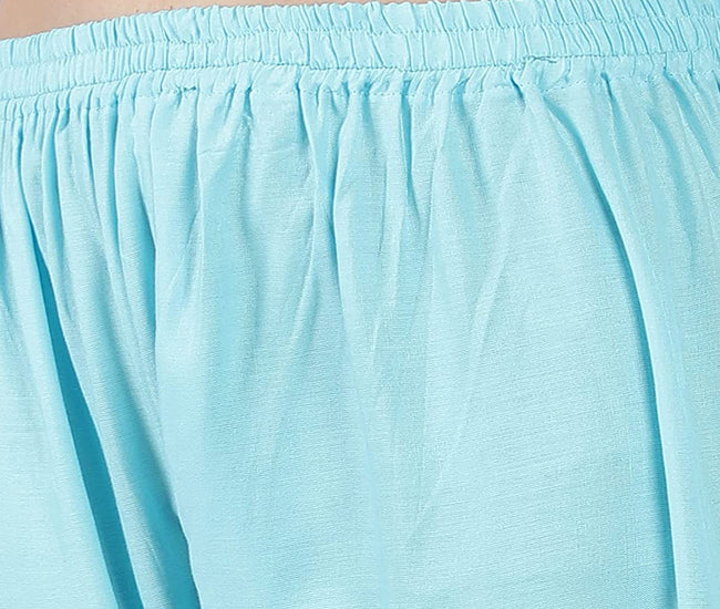 Lucknowi Regular Fit Organic Cotton kurta with Complete Hand Embroidery